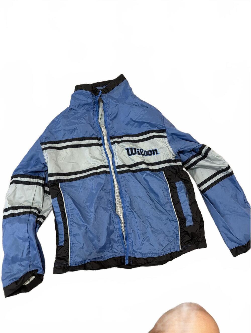 Wilson Boys Blue Windbreaker Jacket Size 8
